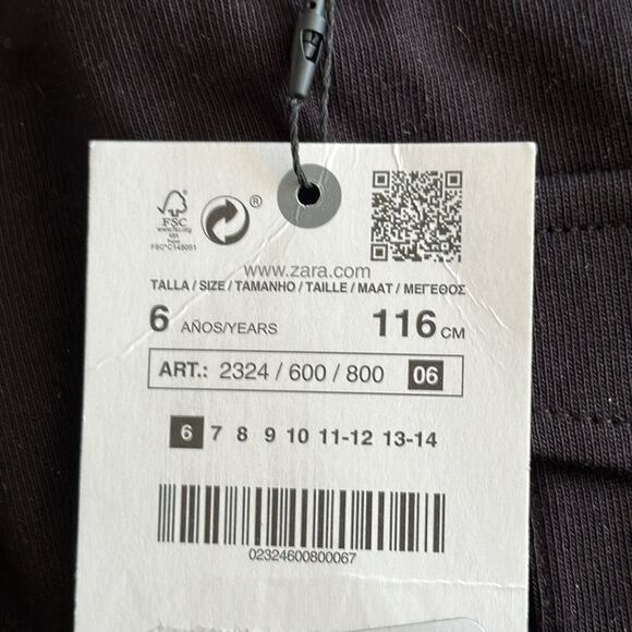 ZARA Kids | Black | ELASTIC DRAWCORD STOPPER DRESS - Picture 5 of 5